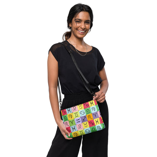 zodiac sign rainbow crossbody handbag zodiac
