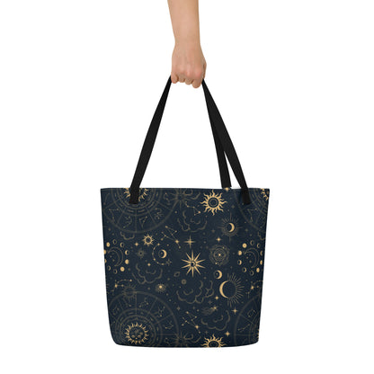 zodiac sign tote bag black zodiac
