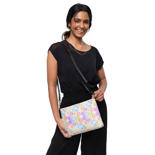 zodiac sign white rainbow crossbody handbag zodiac
